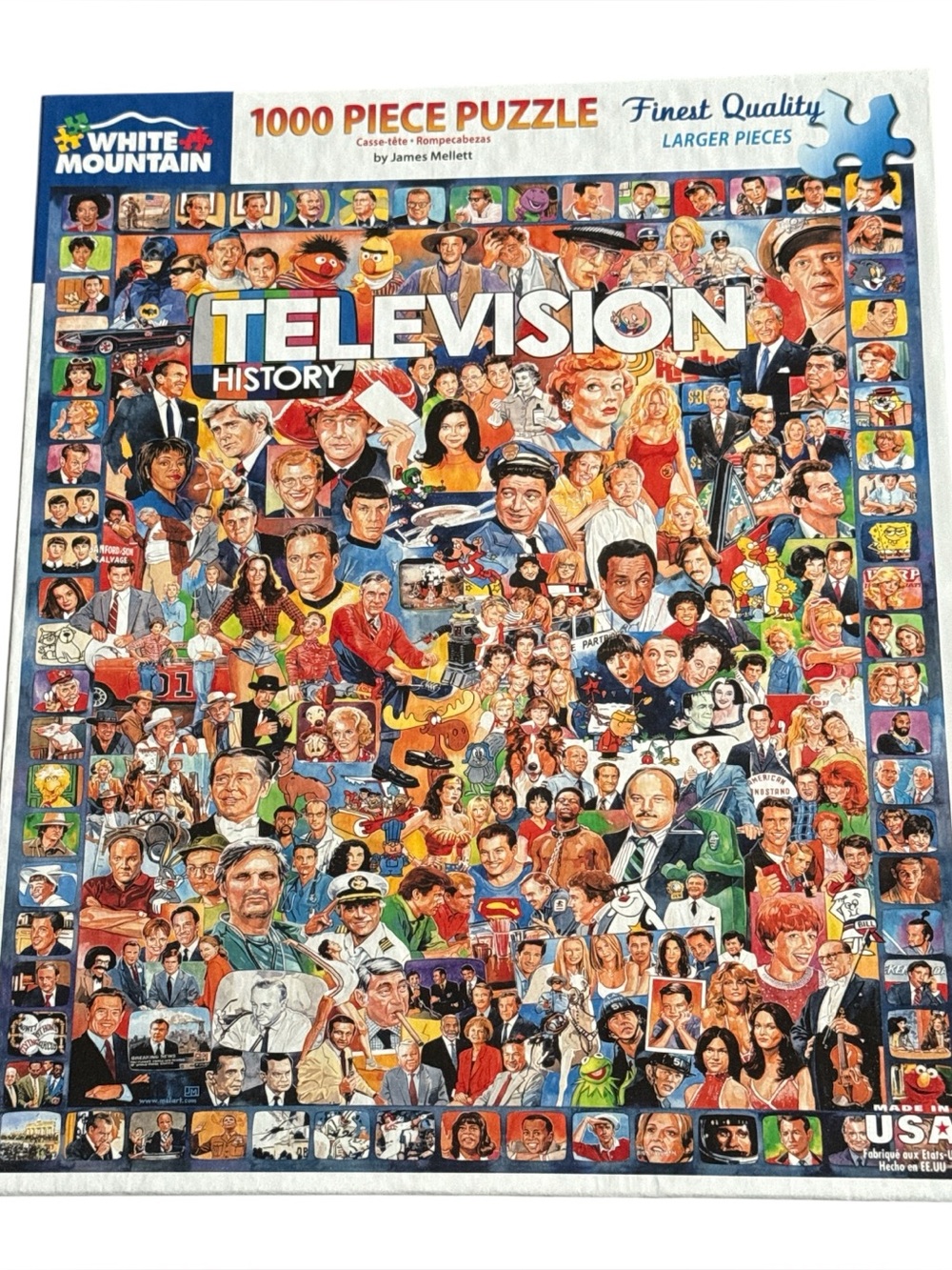 White Mountain Television History 1000 Piece Puzzle Large Pieces Poster Complete